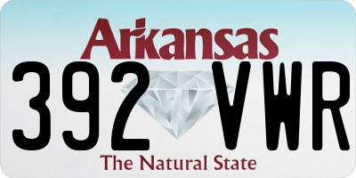 AR license plate 392VWR