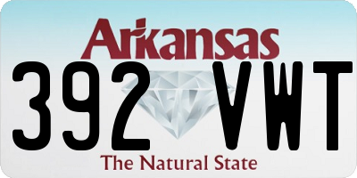 AR license plate 392VWT