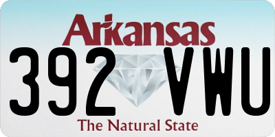AR license plate 392VWU