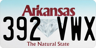 AR license plate 392VWX