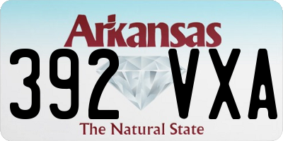 AR license plate 392VXA