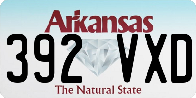 AR license plate 392VXD