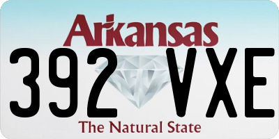 AR license plate 392VXE