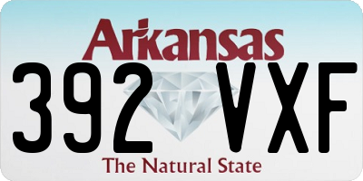 AR license plate 392VXF