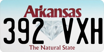 AR license plate 392VXH