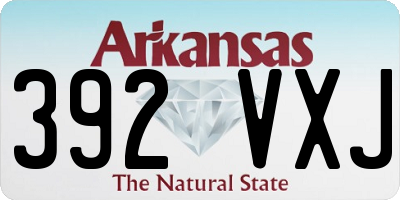 AR license plate 392VXJ