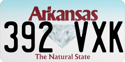 AR license plate 392VXK
