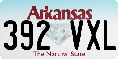AR license plate 392VXL