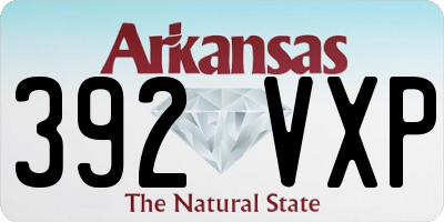 AR license plate 392VXP