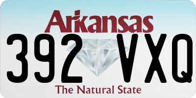 AR license plate 392VXQ