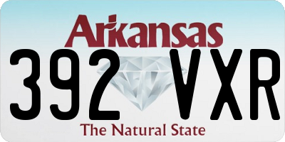 AR license plate 392VXR