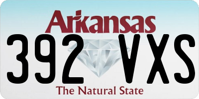 AR license plate 392VXS