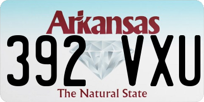 AR license plate 392VXU