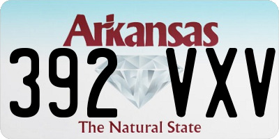 AR license plate 392VXV