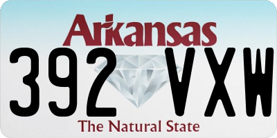 AR license plate 392VXW