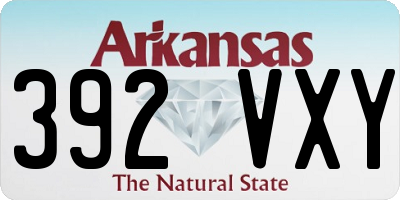 AR license plate 392VXY