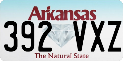 AR license plate 392VXZ