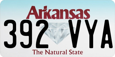 AR license plate 392VYA