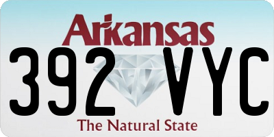 AR license plate 392VYC