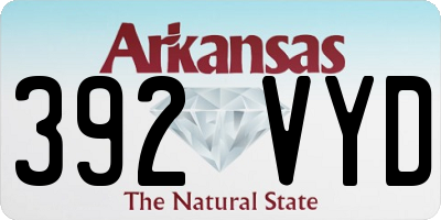 AR license plate 392VYD