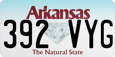 AR license plate 392VYG