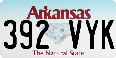 AR license plate 392VYK
