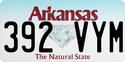 AR license plate 392VYM