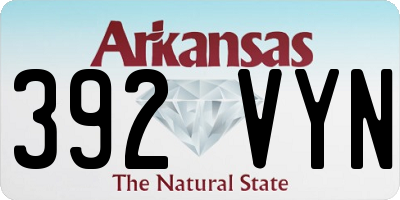 AR license plate 392VYN