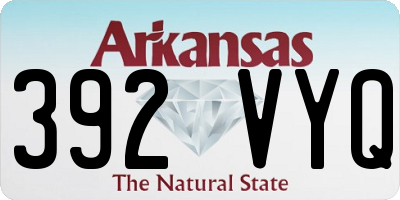 AR license plate 392VYQ