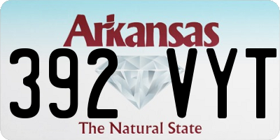 AR license plate 392VYT