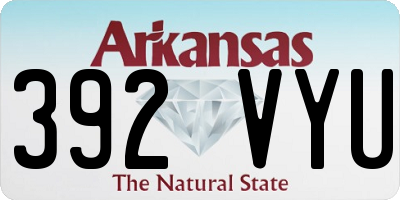 AR license plate 392VYU