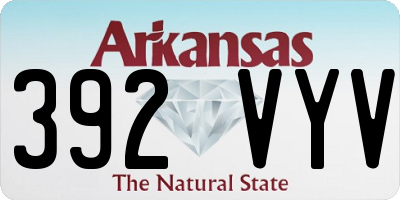 AR license plate 392VYV
