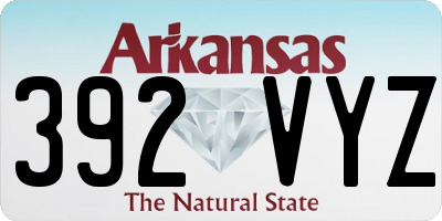 AR license plate 392VYZ