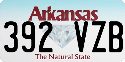 AR license plate 392VZB