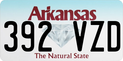 AR license plate 392VZD