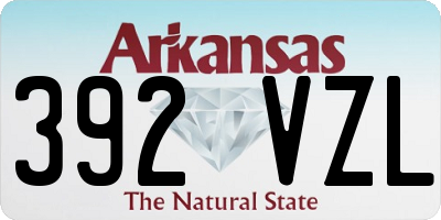 AR license plate 392VZL