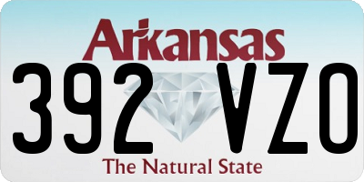 AR license plate 392VZO