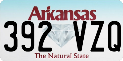 AR license plate 392VZQ