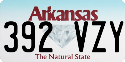 AR license plate 392VZY