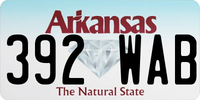 AR license plate 392WAB
