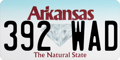 AR license plate 392WAD