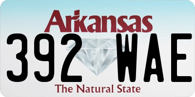 AR license plate 392WAE