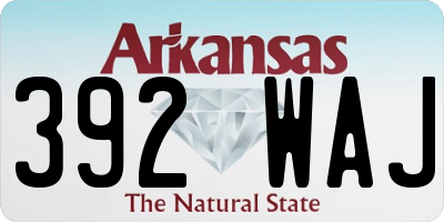 AR license plate 392WAJ