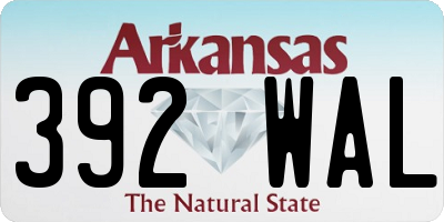 AR license plate 392WAL
