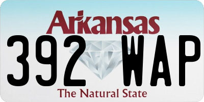 AR license plate 392WAP
