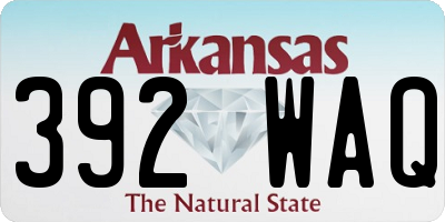 AR license plate 392WAQ