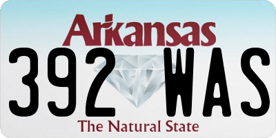AR license plate 392WAS