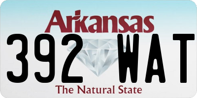 AR license plate 392WAT