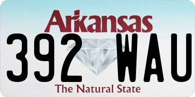 AR license plate 392WAU