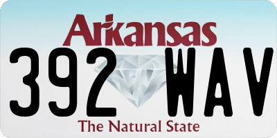 AR license plate 392WAV